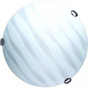 12 Inch Full Moon Ceiling Mount with 2xE27 Sockets- Metal Body and Glass Cover