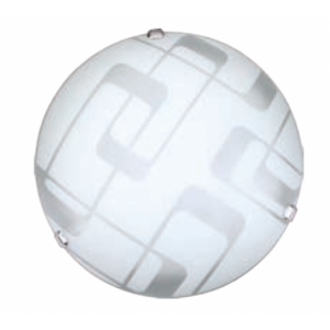 16-inch Full Moon Ceiling Mount with Glass Cover and Metal Body