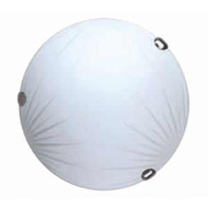 16 Inch Full Moon Ceiling Mount with Metal Body and Glass Cover