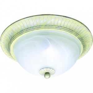 Ceiling Mount Light Fixture with Metal Body and Glass Cover 230VAC 3xE27