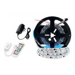 Smart WiFi IC RGB LED Strip Light Kit 5M with Controller and PSU