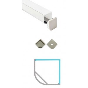 2.5M 90-Degree Square Aluminium Profile