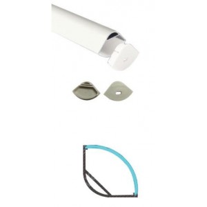 2.5M 90-Degree Quarter Round Aluminium Profile