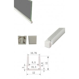 2M Aluminium Profile For Glass Shelf