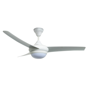 Ceiling Fan White 3 Blade with Light and Wall Control