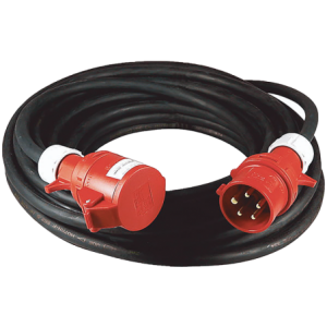 IEC309 16A 3P+N+E Rubber Extension Cord IP67 5M