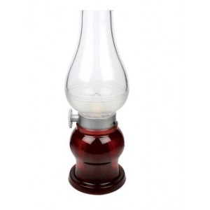 Rechargeable Oil Lamp Light Blow On/Off Dimmable