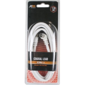 Male IEC Angled to F-Type Screw-On 1.5M Cable