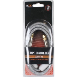 F Male to F Male Cable with Mesh and Magnet Ring 1.5M
