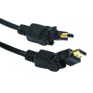 HDMI 19P to HDMI 19P Rotating 180 Degree 1.5M Cable