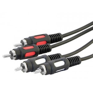 2 RCA Plug to 2 RCA Plug Cable 3.5 x 7.0mm 3.0M