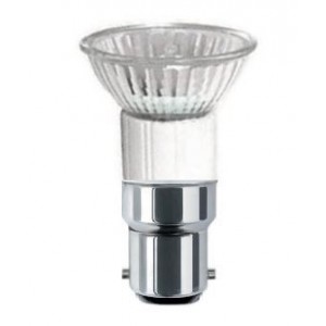 50W 230V Halogen Lamp Base B22 - 2 Pack