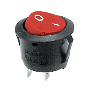 Round Rocker Switch Spst Red
