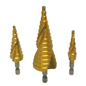 3-Piece Step Drill Bit Set (4-12mm- 4-20mm- 4-32mm)