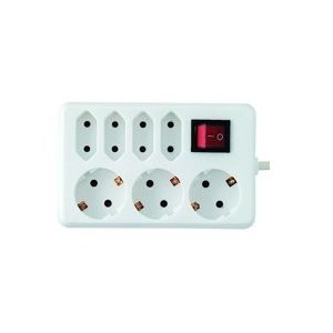 Extender with 3 x 15A &amp; 4 x 2 Pin Sockets and Shuko Plug