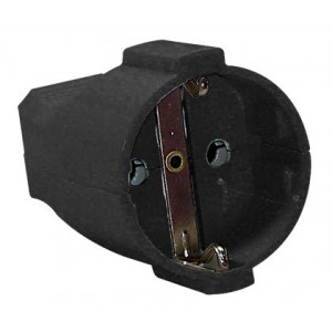 Socket 10/16A Schuko Black