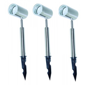3 x BLUE LED S/S KIT LANTERNS C/W 230/12V TRF IP44 110Hx60DI