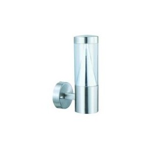 White LED Stainless Steel Wall Light 142x235mm IP44 230V