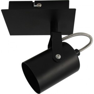 Black 1-Way GU10 50W 230VAC Spotlight