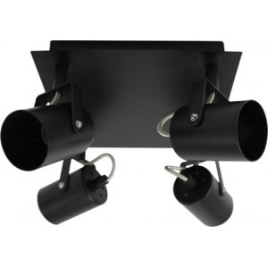 230VAC GU10 50W 4-Way Black Spot Light