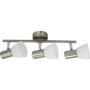 230VAC GU10 3-Way Stainless Steel and Glass Spotlight