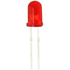 3mm Diffused Red LED 1.6mcd