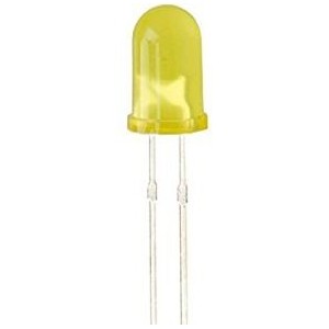3mm Diffused Yellow LED 6mcd