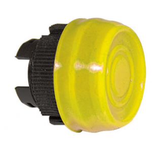 Yellow Flush Booted Pushbutton Head