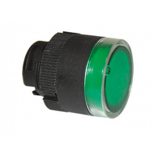 Green Flush Illuminated Pushbutton Head