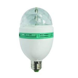 Full Colour Rotating Lamp E27 230VAC 3x1W Ø75x155