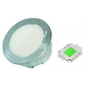 Green 230V Stainless Steel LED Lamp 60mm Diameter