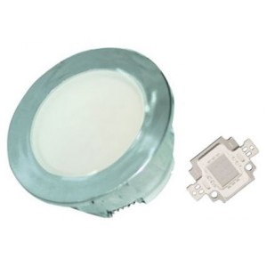 White 230V Stainless Steel LED Lamp 60mm Diameter