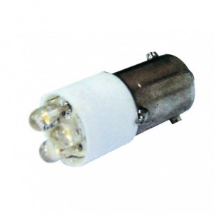 24VAC/DC Red Cluster LED BA9S 3 Chip