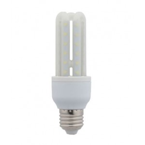 7W Cool White E27 3U LED Lamp 230V 4200K