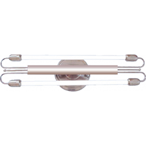 230VAC 4FT 2X18W Satin Nickel Fitting 1400X210MM