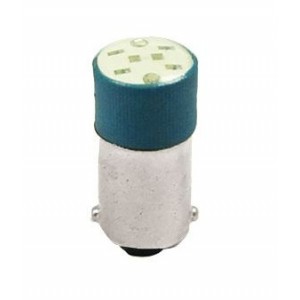 24VAC/DC BA9S Blue Cluster LED 8 Chip