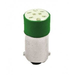 12VAC/DC Green Cluster LED BA9S 8 Chip