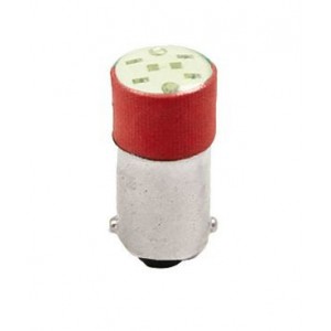 110VAC/DC Red Cluster LED BA9S 8 Chip