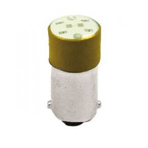 Yellow Cluster LED BA9S 8 Chip 110VAC/DC