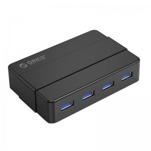 Orico 4 Port USB 3.0 Hub with Power Supply - Black