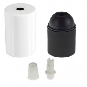 E27 White Metal Lamp Holder Kit For Pendants