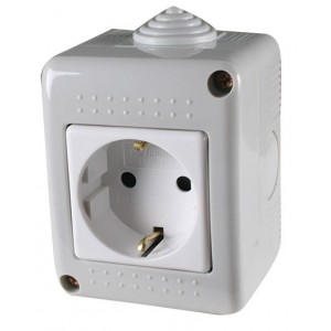 I/Door 16A German Schuko Socket IP40