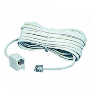 10m RJ11 Male to Female Telephone Extension Lead Cable