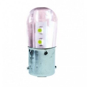 110VAC BA15D 0.5W Cool White LED Lamp (45x18.5mm - 2 Pack)