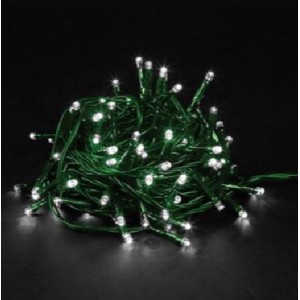 Extendable LED Fairy Light Green Wire White Lamp 240V/12M
