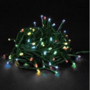 Extendable RGB LED Fairy Light Green Wire 240V 12M Indoor/Outdoor