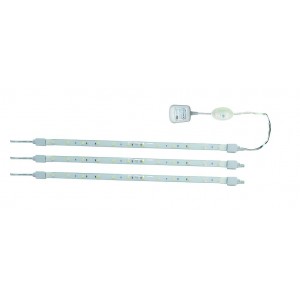 100-240VAC Warm White LED Strip Light 12x3 LEDs IP44