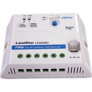 12/24V 30A PWM Solar Charge Controller with USB