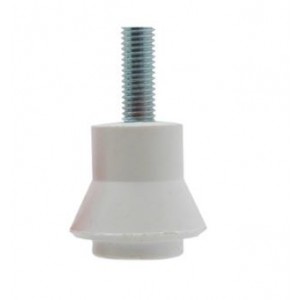 10mm WHITE PLASTIC INSULATOR M-F