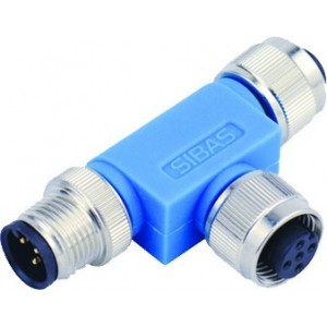 M12 4-Pole Female Straight To M12 4-Pole Male R/Angled PVC 3